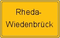 Ortsschild von Rheda-Wiedenbrück