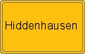 Ortsschild von Hiddenhausen
