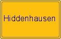 Ortsschild von Hiddenhausen