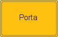 Ortsschild von Porta