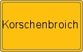 Ortsschild von Korschenbroich