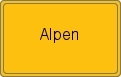 Ortsschild von Alpen