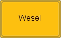 Ortsschild von Wesel