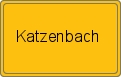Ortsschild von Katzenbach