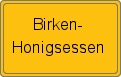 Ortsschild von Birken-Honigsessen