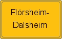 Ortsschild Flörsheim-Dalsheim