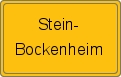 Ortsschild von Stein-Bockenheim