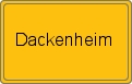 Ortsschild von Dackenheim