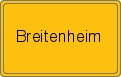 Ortsschild von Breitenheim