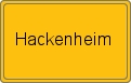 Ortsschild von Hackenheim