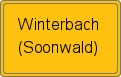 Ortsschild von Winterbach (Soonwald)