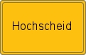 Ortsschild von Hochscheid