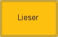 Ortsschild von Lieser