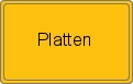 Ortsschild von Platten