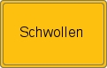 Ortsschild von Schwollen