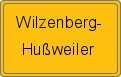 Ortsschild von Wilzenberg-Hußweiler