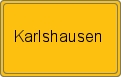 Ortsschild von Karlshausen