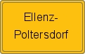Ortsschild von Ellenz-Poltersdorf
