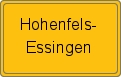 Ortsschild von Hohenfels-Essingen