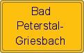 Ortsschild von Bad Peterstal-Griesbach
