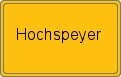 Ortsschild von Hochspeyer