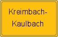 Ortsschild von Kreimbach-Kaulbach