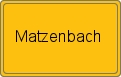 Ortsschild von Matzenbach