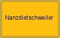 Ortsschild von Nanzdietschweiler