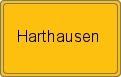 Ortsschild von Harthausen