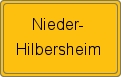 Ortsschild von Nieder-Hilbersheim