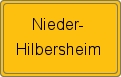 Ortsschild Nieder-Hilbersheim