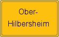 Ortsschild Ober-Hilbersheim