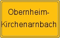 Ortsschild von Obernheim-Kirchenarnbach