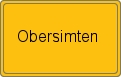 Ortsschild von Obersimten