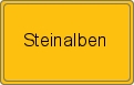 Ortsschild von Steinalben