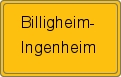 Ortsschild von Billigheim-Ingenheim