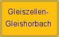 Ortsschild von Gleiszellen-Gleishorbach