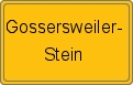 Ortsschild von Gossersweiler-Stein