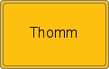 Ortsschild von Thomm