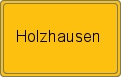 Ortsschild von Holzhausen