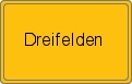 Ortsschild von Dreifelden