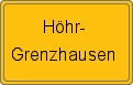 Ortsschild von Höhr-Grenzhausen