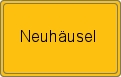 Ortsschild von Neuhäusel