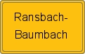 Ortsschild von Ransbach-Baumbach