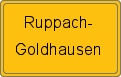 Ortsschild von Ruppach-Goldhausen