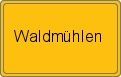 Ortsschild von Waldmühlen