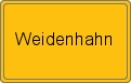 Ortsschild von Weidenhahn