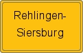 Ortsschild von Rehlingen-Siersburg