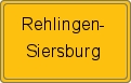 Ortsschild von Rehlingen-Siersburg