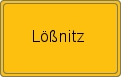 Ortsschild von Lößnitz